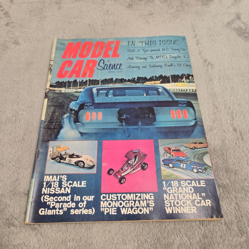 Model Car Science Magazine April 1970 Vol 8 No 4 Nissan R-381 Monogram Pie Wagon